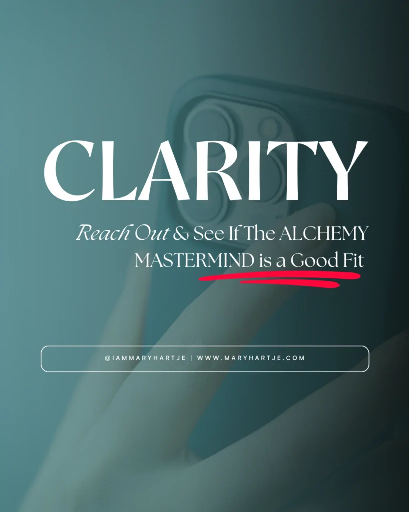 Clarity Consultation How To Join The Alchemy Mastermind